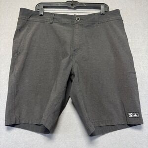 Pelagic High Performance Men Hybrid Shorts Charcoal Grey Size 38 Stretch Fishing